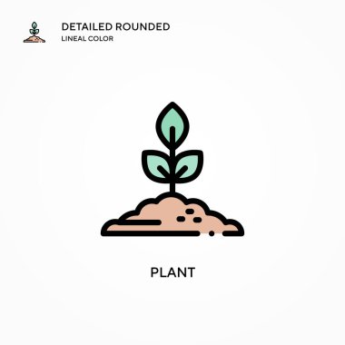 Bitki vektör simgesi. Modern vektör illüstrasyon kavramları. Düzenlemesi ve kişiselleştirmesi kolay.