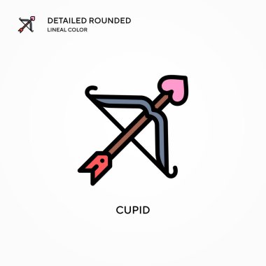 Aşk tanrısı vektör simgesi. Modern vektör illüstrasyon kavramları. Düzenlemesi ve kişiselleştirmesi kolay.