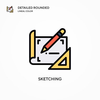 Çizim vektörü simgesi. Modern vektör illüstrasyon kavramları. Düzenlemesi ve kişiselleştirmesi kolay.