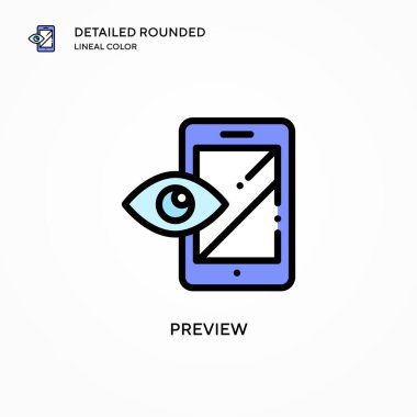 Vektör simgesini önizle. Modern vektör illüstrasyon kavramları. Düzenlemesi ve kişiselleştirmesi kolay.