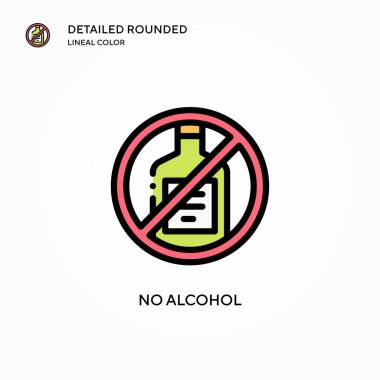 Alkol vektör simgesi yok. Modern vektör illüstrasyon kavramları. Düzenlemesi ve kişiselleştirmesi kolay.