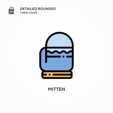 Mitten vektör simgesi. Modern vektör illüstrasyon kavramları. Düzenlemesi ve kişiselleştirmesi kolay.