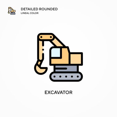 Kazı vektör simgesi. Modern vektör illüstrasyon kavramları. Düzenlemesi ve kişiselleştirmesi kolay.