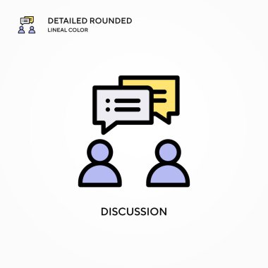 Tartışma vektör simgesi. Modern vektör illüstrasyon kavramları. Düzenlemesi ve kişiselleştirmesi kolay.