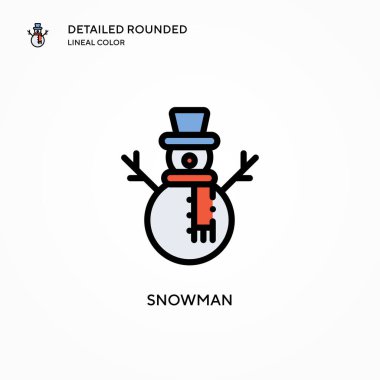 Kardan Adam vektör simgesi. Modern vektör illüstrasyon kavramları. Düzenlemesi ve kişiselleştirmesi kolay.