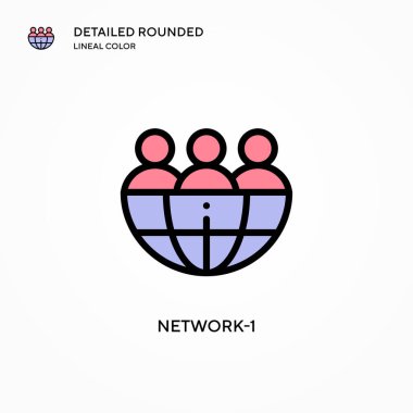 Ağ-1 vektör simgesi. Modern vektör illüstrasyon kavramları. Düzenlemesi ve kişiselleştirmesi kolay.
