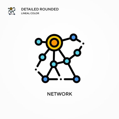 Ağ vektör simgesi. Modern vektör illüstrasyon kavramları. Düzenlemesi ve kişiselleştirmesi kolay.