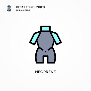 Neoprene vektör simgesi. Modern vektör illüstrasyon kavramları. Düzenlemesi ve kişiselleştirmesi kolay.