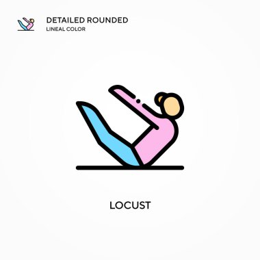 Çekirge vektör simgesi. Modern vektör illüstrasyon kavramları. Düzenlemesi ve kişiselleştirmesi kolay.