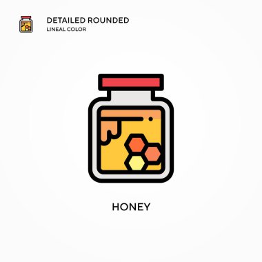 Bal vektörü simgesi. Modern vektör illüstrasyon kavramları. Düzenlemesi ve kişiselleştirmesi kolay.