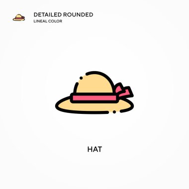 Şapka vektör simgesi. Modern vektör illüstrasyon kavramları. Düzenlemesi ve kişiselleştirmesi kolay.