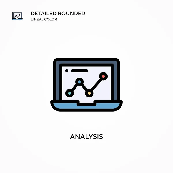 Analysevectoricoon Moderne Vector Illustratie Concepten Eenvoudig Bewerken Aan Passen — Stockvector