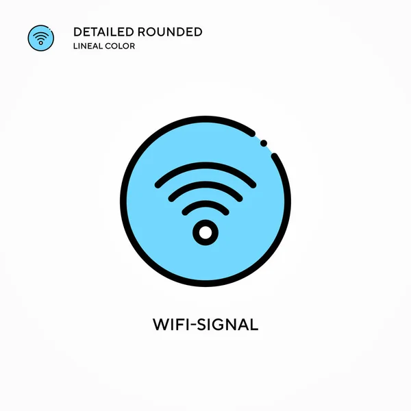 Wifi Signal Vector Icon Modern Vector Illustration Concepts Easy Edit — Stock Vector