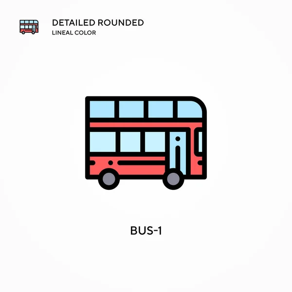 Bus Icono Vector Conceptos Modernos Ilustración Vectorial Fácil Editar Personalizar — Vector de stock