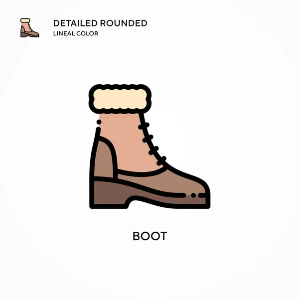 Boot Vector Icoon Moderne Vector Illustratie Concepten Eenvoudig Bewerken Aan — Stockvector