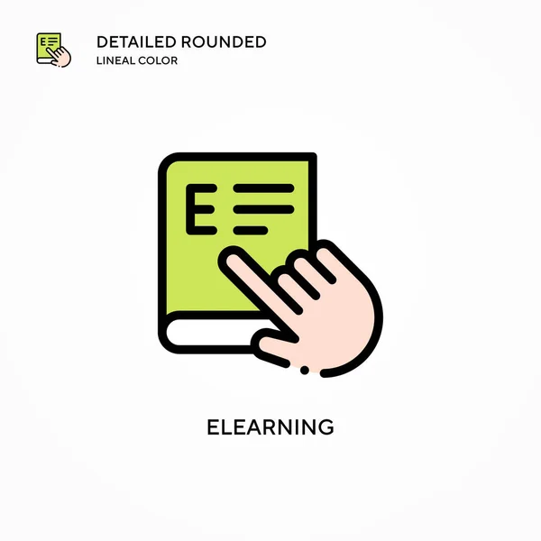 Elearning Vector Icon Modern Vector Illustration Concepts Easy Edit Customize — Stock Vector
