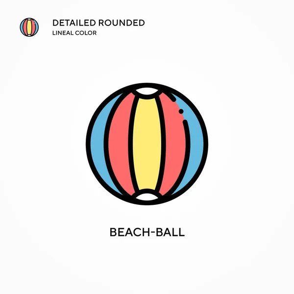 Beach Ball Vector Icon Modern Vector Illustration Concepts Easy Edit — Stock Vector