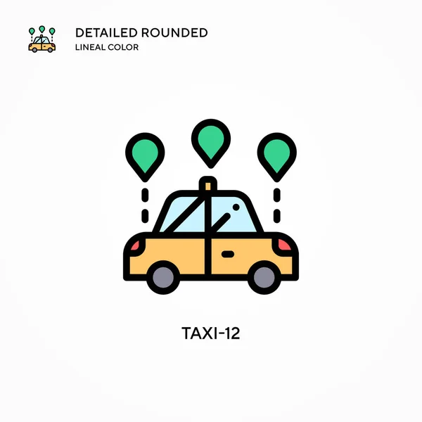 Taxi Icono Vector Conceptos Modernos Ilustración Vectorial Fácil Editar Personalizar — Vector de stock