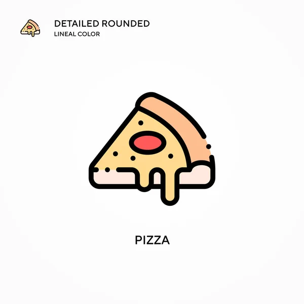 Icono Vector Pizza Conceptos Modernos Ilustración Vectorial Fácil Editar Personalizar — Archivo Imágenes Vectoriales