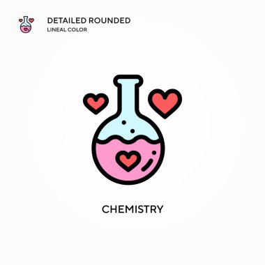 Kimya vektör simgesi. Modern vektör illüstrasyon kavramları. Düzenlemesi ve kişiselleştirmesi kolay.