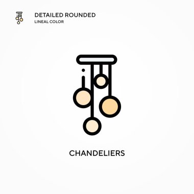 Avize vektör simgesi. Modern vektör illüstrasyon kavramları. Düzenlemesi ve kişiselleştirmesi kolay.