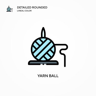 İplik topu vektör simgesi. Modern vektör illüstrasyon kavramları. Düzenlemesi ve kişiselleştirmesi kolay.