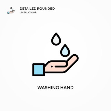 El vektör simgesi yıkılıyor. Modern vektör illüstrasyon kavramları. Düzenlemesi ve kişiselleştirmesi kolay.