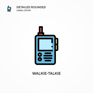 Telsiz vektör simgesi. Modern vektör illüstrasyon kavramları. Düzenlemesi ve kişiselleştirmesi kolay.