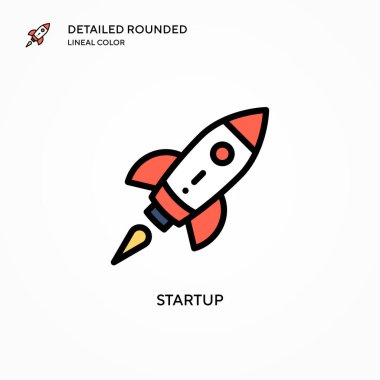 Vektör simgesini başlat. Modern vektör illüstrasyon kavramları. Düzenlemesi ve kişiselleştirmesi kolay.