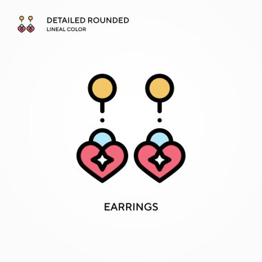 Küpe vektör ikonu. Modern vektör illüstrasyon kavramları. Düzenlemesi ve kişiselleştirmesi kolay.