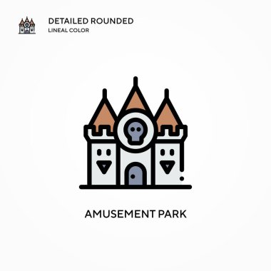 Lunapark vektör simgesi. Modern vektör illüstrasyon kavramları. Düzenlemesi ve kişiselleştirmesi kolay.