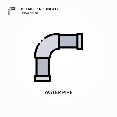 Su borusu vektör simgesi. Modern vektör illüstrasyon kavramları. Düzenlemesi ve kişiselleştirmesi kolay.