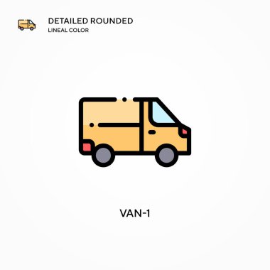 Van-1 vektör simgesi. Modern vektör illüstrasyon kavramları. Düzenlemesi ve kişiselleştirmesi kolay.