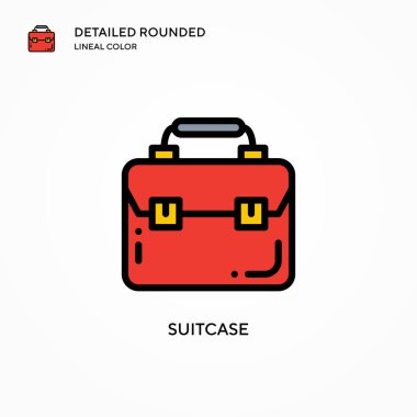 Çanta vektör simgesi. Modern vektör illüstrasyon kavramları. Düzenlemesi ve kişiselleştirmesi kolay.