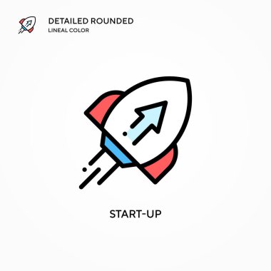 Başlangıç vektör simgesi. Modern vektör illüstrasyon kavramları. Düzenlemesi ve kişiselleştirmesi kolay.