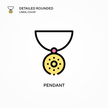 Kolye vektör simgesi. Modern vektör illüstrasyon kavramları. Düzenlemesi ve kişiselleştirmesi kolay.