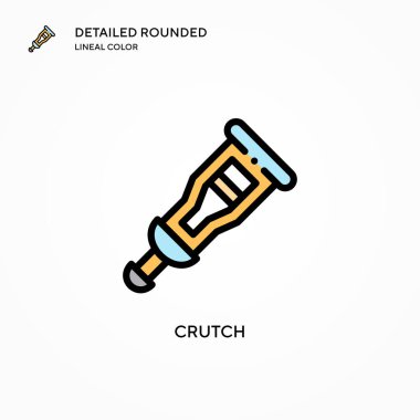 Koltuk değneği vektör simgesi. Modern vektör illüstrasyon kavramları. Düzenlemesi ve kişiselleştirmesi kolay.