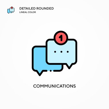 İletişim vektör simgesi. Modern vektör illüstrasyon kavramları. Düzenlemesi ve kişiselleştirmesi kolay.