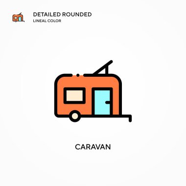 Kervan vektör simgesi. Modern vektör illüstrasyon kavramları. Düzenlemesi ve kişiselleştirmesi kolay.