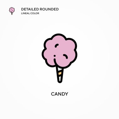 Şeker vektör simgesi. Modern vektör illüstrasyon kavramları. Düzenlemesi ve kişiselleştirmesi kolay.