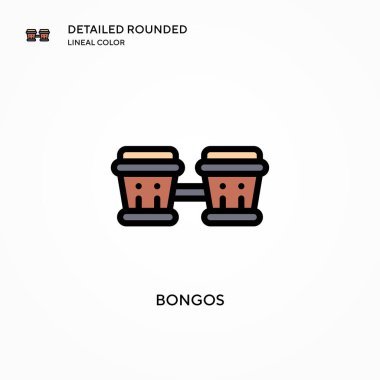 Bongo vektör simgesi. Modern vektör illüstrasyon kavramları. Düzenlemesi ve kişiselleştirmesi kolay.