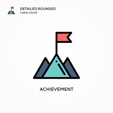 Başarı vektör simgesi. Modern vektör illüstrasyon kavramları. Düzenlemesi ve kişiselleştirmesi kolay.