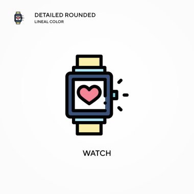 Vektör simgesini izle. Modern vektör illüstrasyon kavramları. Düzenlemesi ve kişiselleştirmesi kolay.