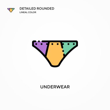 İç çamaşırı vektör simgesi. Modern vektör illüstrasyon kavramları. Düzenlemesi ve kişiselleştirmesi kolay.