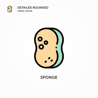 Sünger vektör simgesi. Modern vektör illüstrasyon kavramları. Düzenlemesi ve kişiselleştirmesi kolay.