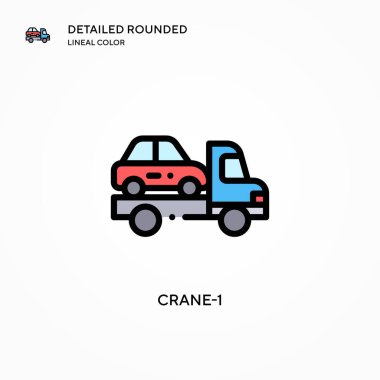 Crane-1 vektör simgesi. Modern vektör illüstrasyon kavramları. Düzenlemesi ve kişiselleştirmesi kolay.