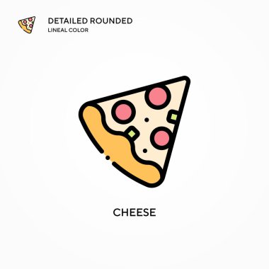 Peynir vektör simgesi. Modern vektör illüstrasyon kavramları. Düzenlemesi ve kişiselleştirmesi kolay.