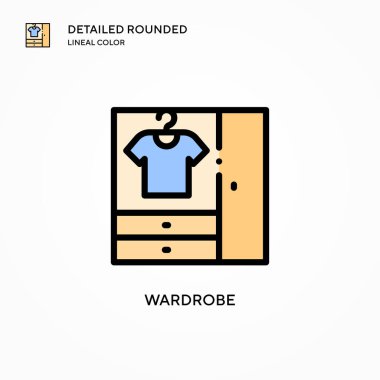 Kostüm vektör simgesi. Modern vektör illüstrasyon kavramları. Düzenlemesi ve kişiselleştirmesi kolay.