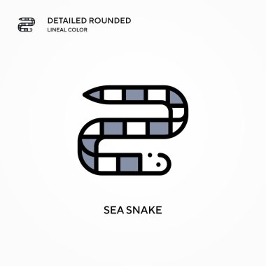 Deniz yılanı vektör simgesi. Modern vektör illüstrasyon kavramları. Düzenlemesi ve kişiselleştirmesi kolay.