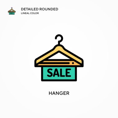 Askı vektör simgesi. Modern vektör illüstrasyon kavramları. Düzenlemesi ve kişiselleştirmesi kolay.
